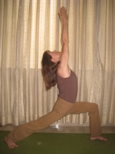 Lisa in Virabhadrasana I