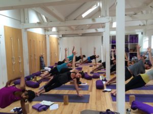 Lisa Walford teaching at Tri Yoga